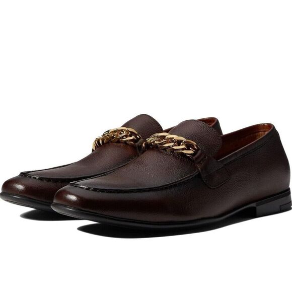 Steve Madden Chiron Mens Dark Brown Leather Slip On Loafer 11.5M - Picture 2 of 11